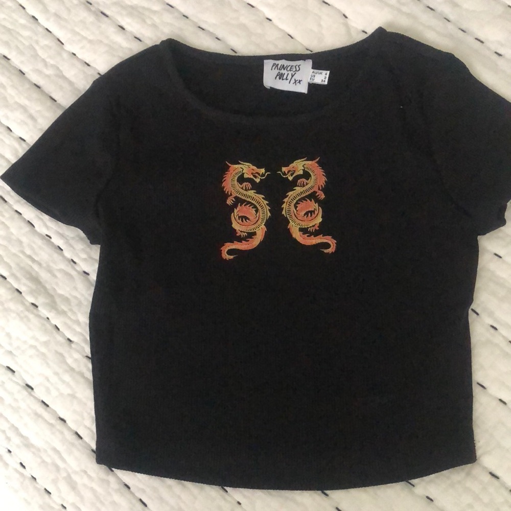 Princess Polly cropped shirt